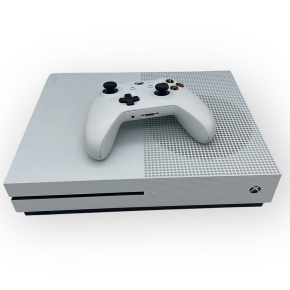 White Xbox One S Console with Controller - Excellent Condition Gaming Bundle - Picture 1 of 8